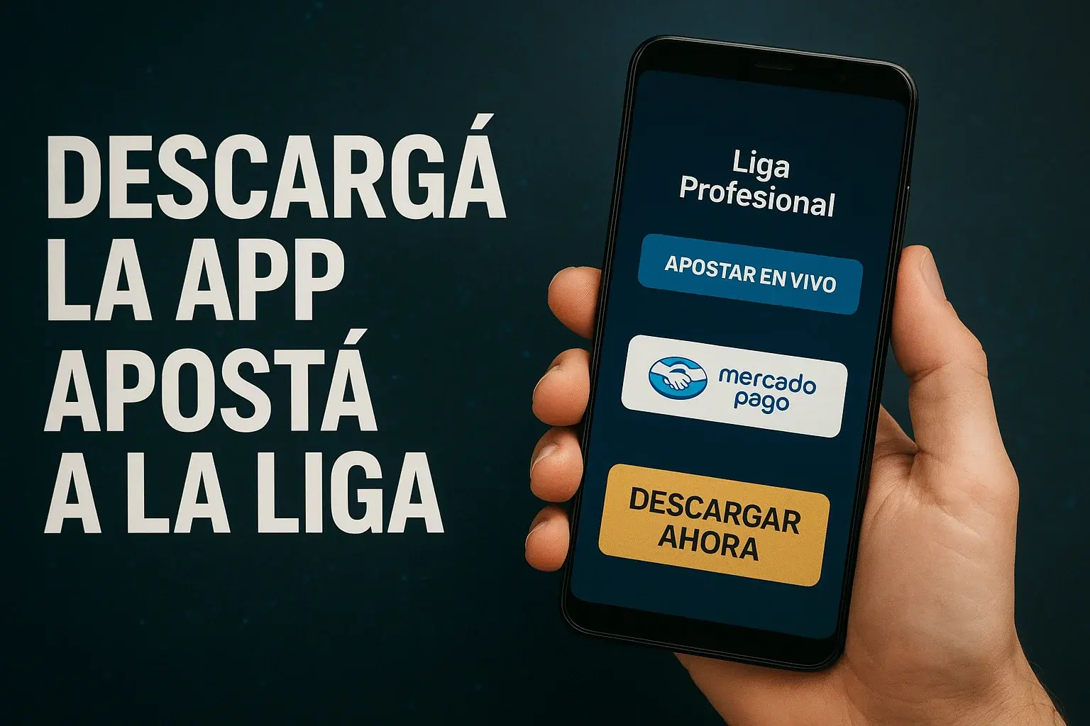 Banner de apuestas: descargá la app y apostá a la Liga Profesional